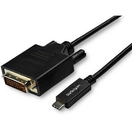 ■StarTech ディスプレイ変換ケーブル/USB-C - DVI/3m/1920x1200 1080p/ブラック/ビデオコンバーター〔品番:CDP2DVI3MBNL〕【5723226:0】[法人・事業所限定][直送元][店頭受取不可]