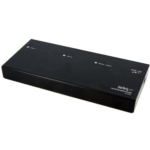 ■StarTech ビデオスプリッター/1920 x 1200 DVI/1入力2出力/3.5mm ステレオオーディオ〔品番:ST122DVIA〕【5723229:0】[法人・事業所限定][外直送元][店頭受取不可]