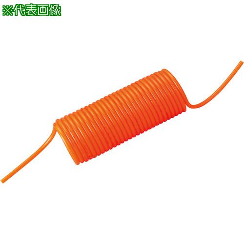 ■潤工社 軟質ナイロンコイルチューブ AT1 15X12X20 Cタイプ 橙〔品番:AT11220C〕【5724524:0】[送料別途見積り][法人・事業所限定][掲外取寄][店頭受取不可]