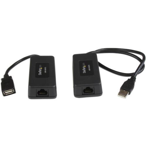 ■StarTech USBエクステンダー/1ポート/USB 1.1/最大40m延長/Cat5e/6 LANケーブル使用/延長器〔品番:USB110EXT2〕【5724959:0】[法人・事業所限定][外直送元][店頭受取不可]