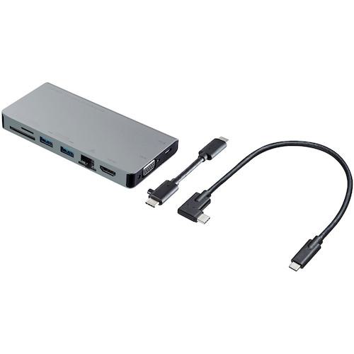 ■SANWA USB Type-C ドッキングハブ〔品番:USB3TCH13S2〕【5725885:0】[送料別途見積り][掲外取寄][店頭受取不可]｜ホームセンターバロー　店