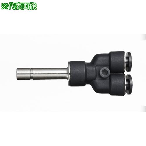 ■潤工社 ワンタッチ継手Mシリーズ ユニオンYプラグ 4mm《50個入》〔品番:PYBM4PM〕【5727666×50:0】[送料別途見積り][掲外取寄][店頭受取不可]
