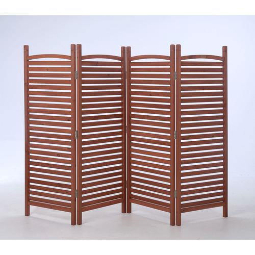 ■TASSCOM 天然木パーテーション 4連 ブラウン〔品番:TAN30224BR〕【5728121:0】[法人・事業所限定][外直送元][店頭受取不可]｜ホームセンターバロー　店