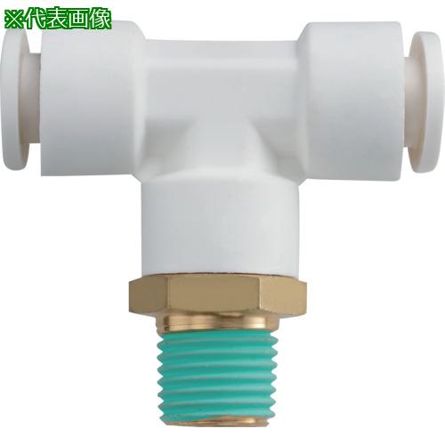 ■潤工社 ワンタッチ継手Wシリーズ ティー 12mm PT3/8《10個入》〔品番:WTA1203〕【5729166×10:0】[送料別途見積り][掲外取寄][店頭受取不可]