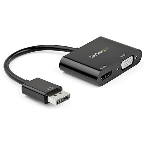 ■StarTech ディスプレイアダプター/DP - HDMI 2.0 & VGA/4K60Hz/ブラック/ビデオ 変換 コンバーター〔品番:DP2VGAHD20〕【5746861:0】[法人・事業所限定][外直送元][店頭受取不可] 4,980円