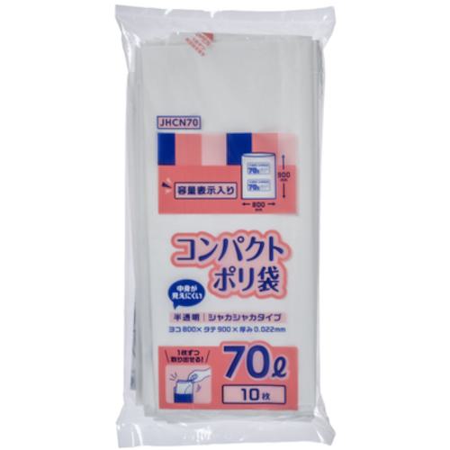 ■ジャパックス 容量表示入り 70Lポリ袋コンパクト《40冊入》〔品番:JHCN70〕【5778843×40:0】[送料別途見積り][掲外取寄][店頭受取不可]