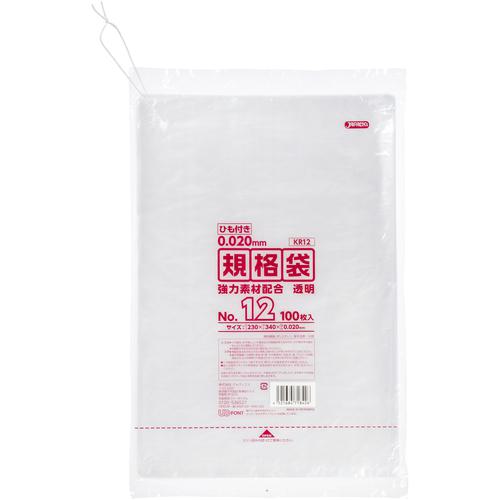 ■ジャパックス LD規格袋 0.020mm No.12 ひも付き《80冊入》〔品番:KR12〕【5778924×80:0】[送料別途見積り][掲外取寄][店頭受取不可]