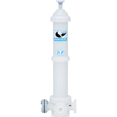 ■日本フイルター 強アルカリ用 樹脂製フィルターハウジング 「EGH-2-P-T」 (ポリプロピレン製) 250mm1本用〔品番:EGH2PT〕【5788260:0】[送料別途見積り][法人・事業所限定][外直送][店頭受取不可]