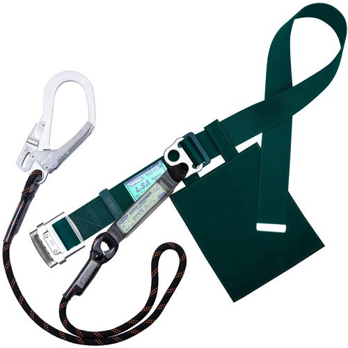 ■TSUYORON 胴ベルト型墜落制止用器具(ロープタイプ) Gブレード(黒) 青緑 Lサイズ 幅50MM×長さ1400MM〔品番:TBGB599BGBKLBP〕【5791743:0】[送料別途見積り][法人・事業所限定][掲外取寄][店頭受取不可]