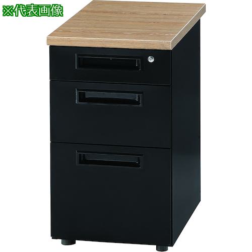 ■イノウエ 脇机 W400D700H700 本体ブラック/天板ホワイト〔品番:GSDB0472WH〕【5796529:0】[送料別途見積り][法人・事業所限定][外直送][店頭受取不可]