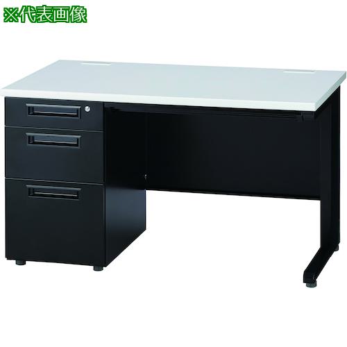 ■イノウエ 片袖机 W1200D700H700 本体ブラック/天板ホワイト〔品番:GSDB1272LWH〕【5796542:0】[送料別途見積り][法人・事業所限定][外直送][店頭受取不可]｜ホームセンターバロー　店