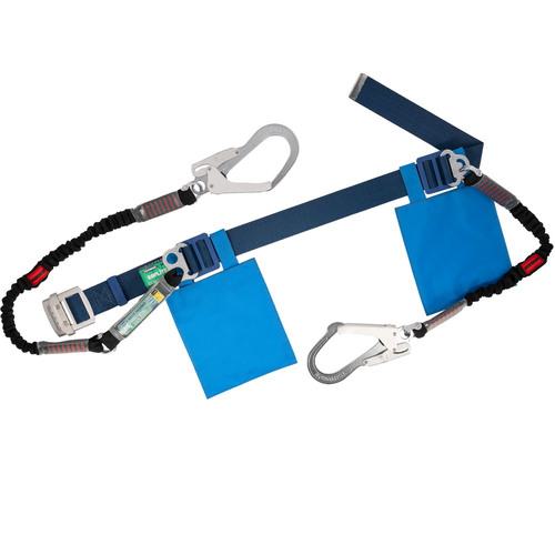 ■TSUYORON 胴ベルト型墜落制止用器具 伸縮タイプ 補助ロープ2丁掛け仕様 ノビロン+伸縮式補助ロープ(BK) 紺 Lサイズ ベルト幅50MM×長さ1400MM〔品番:TBNV2593NVBL2BKLJANBP〕【5797890:0】[送料別途見積り][法人・事業所限定][掲外取寄][店頭受取不可] 10,359円
