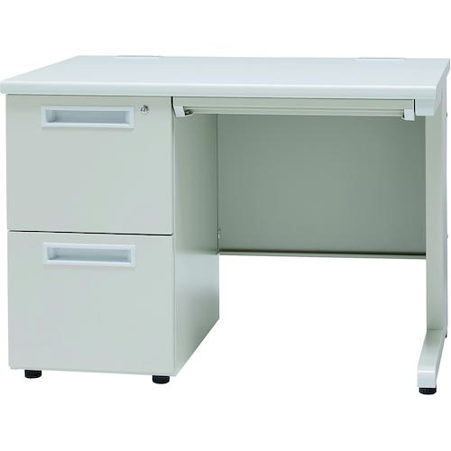 ■イノウエ 片袖机 W1000D700H700 本体ニューグレー/天板ニューグレー〔品番:GSDN1072LNG〕【5798031:0】[送料別途見積り][法人・事業所限定][外直送][店頭受取不可]
