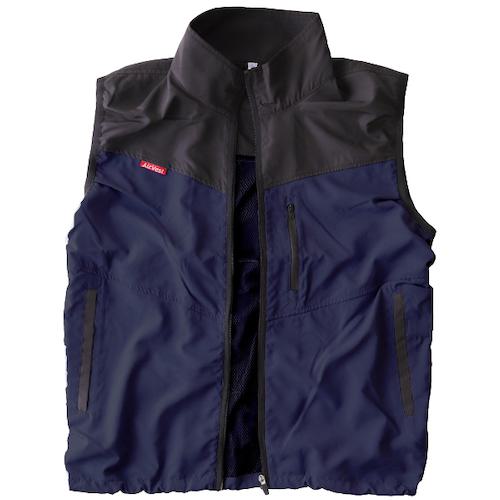 ■日光物産 エアーベストセット ネイビー×ブラック LL〔品番:ADK023NVBKLL〕【5800678:0】[送料別途見積り][掲外取寄][店頭受取不可]
