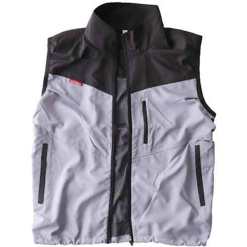 ■日光物産 エアーベストセット グレー×ブラック M〔品番:ADK023GRBKM〕【5800680:0】[送料別途見積り][掲外取寄][店頭受取不可]