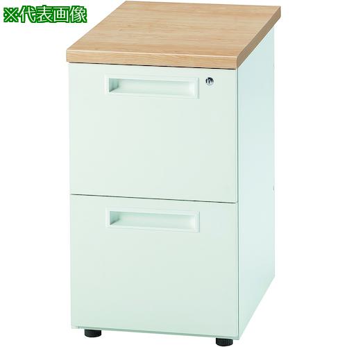 ■イノウエ 脇机 W400D700H700 本体ホワイト/天板ナチュラル〔品番:GSDW0473NA〕【5801857:0】[送料別途見積り][法人・事業所限定][外直送][店頭受取不可]