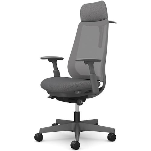 ■OKAMURA ポータム,可動肘,背メッシュ,EXスタンダードタイプ,ダークグレーボディ,ハンガー有,ランバー無,ウレタンキャスター〔品番:CF86ZAF1K0〕【5846866:0】[送料別途見積り][法人・事業所限定][外直送][店頭受取不可]｜ホームセンターバロー　店