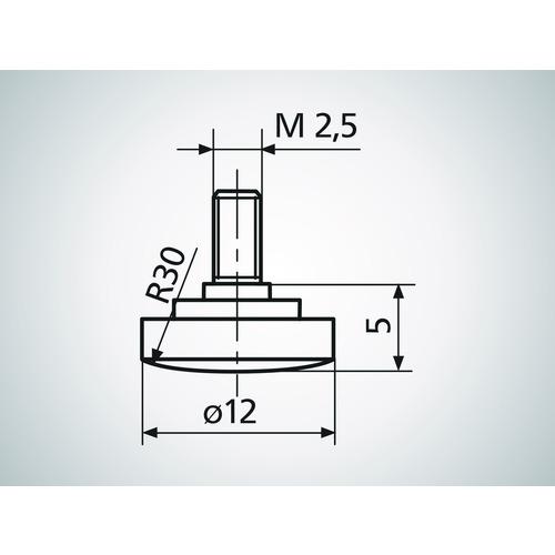 ■マール 908 コンタクトプレート 球状 普通鋼〔品番:908〕【5848514:0】[店頭受取不可] 10,094円