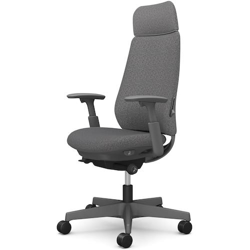■OKAMURA ポータム,可動肘,背クッション,EXスタンダードタイプ,ダークグレー,ハンガー無,ランバー有,ウレタンキャスター〔品番:CF87ZEFXW0〕【5849898:0】[送料別途見積り][法人・事業所限定][外直送][店頭受取不可]