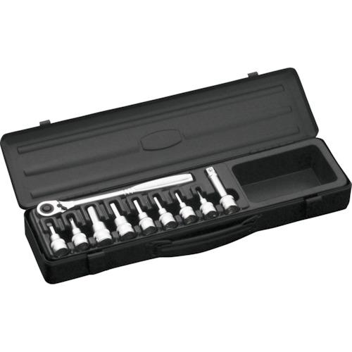 ■TONE ヘキサゴンソケットレンチセット〔品番:H3082BK〕【5860980:0】[店頭受取不可]
