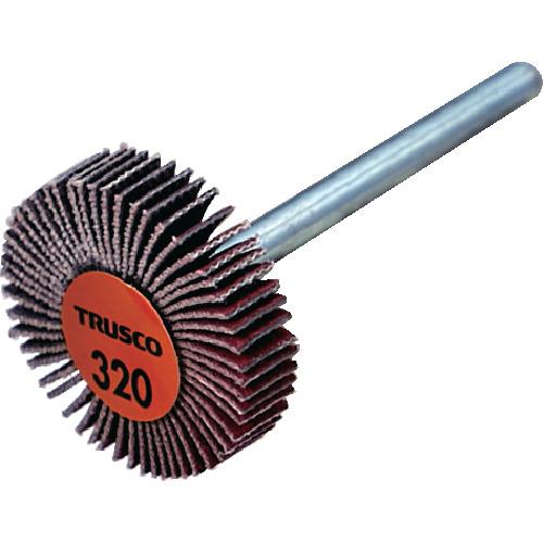 ■TRUSCO セラミックフラップホイール 軸径3mm #320 外径25×幅5×軸長30 (10個入)〔品番:TCF2505CE320〕【5880632:0】[店頭受取不可]