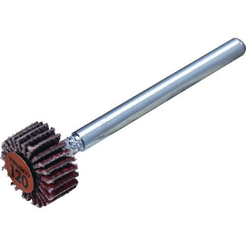 ■TRUSCO セラミックフラップホイール 軸径3mm #120 外径10×幅5×軸長30 (10個入)〔品番:TCF1005CE120〕【5882114:0】[店頭受取不可]