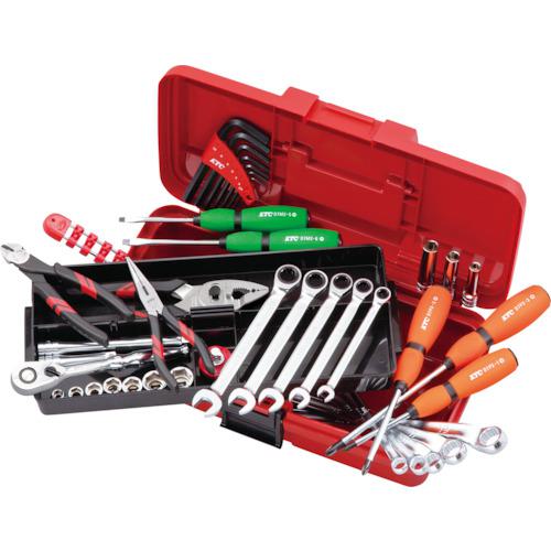 ■KTC 2024SKSALE 片開き樹脂ケースセット(レッド)〔品番:SK34024PS〕【5891044:0】[送料別途見積り][掲外取寄][店頭受取不可]