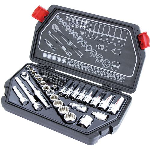 ■Pro-Auto 45PC.スプラインソケットセット〔品番:PA345SS〕【5933423:0】[送料別途見積り][掲外取寄][店頭受取不可]