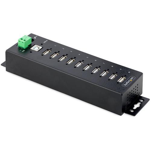 ■StarTech USBハブ/USB 2.0接続/10ポート/産業用メタル筐体/ESDレベル4保護機能/DINレール・壁面設置対応〔品番:USB210AINDUSBAHUB〕【5946103:0】[法人・事業所限定][直送元][店頭受取不可]｜ホームセンターバロー　店 9,530円