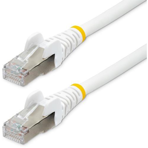 ■StarTech カテゴリ6a LANケーブル/10m/ホワイト/低煙ゼロハロゲン/500Mhz 10GbE/SFTP/ツメ折れ防止〔品番:NLWH10MCAT6APATCH〕【5946110:0】[法人・事業所限定][外直送元][店頭受取不可]