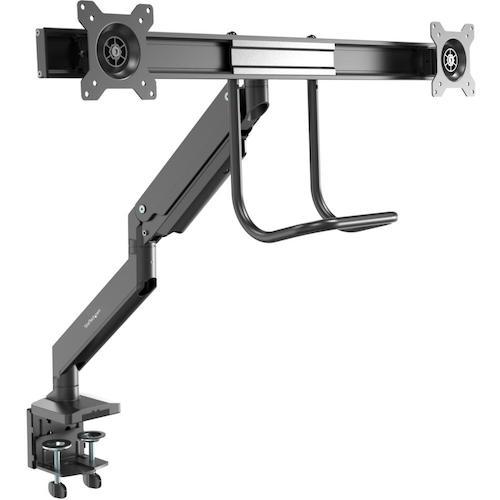 ■StarTech モニターアーム/左右2画面/最大32インチ/耐荷重8kg(各液晶)/多関節/同期式高さ調整/クロスバーハンドル〔品番:ARMSLMBARDUO〕【5946130:0】[法人・事業所限定][外直送元][店頭受取不可]｜ホームセンターバロー　店
