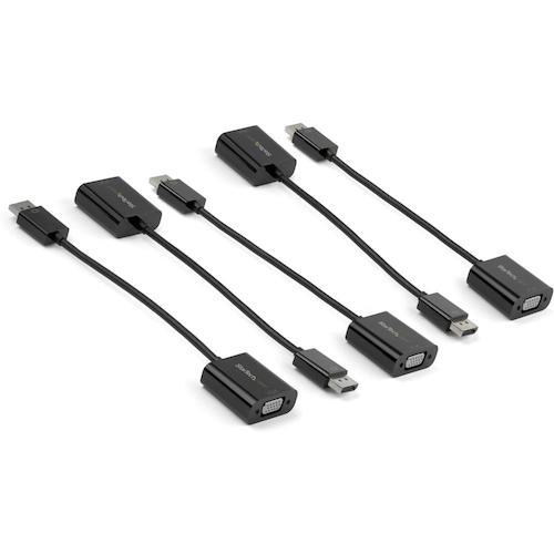 ■StarTech ディスプレイアダプター/DisplayPort 1.2 - VGA/1080p/5個入り/アクティブ変換/ブラック〔品番:DP2VGA3X5〕【5947721:0】[法人・事業所限定][外直送元][店頭受取不可]｜ホームセンターバロー　店