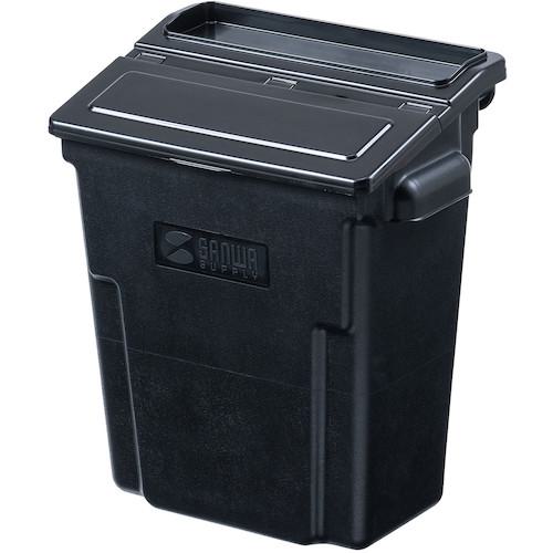 ■SANWA 3段式ワゴン用蓋付きサイドBOX 大〔品番:CARTFA3ST1BK〕【5973093:0】[法人・事業所限定][直送元][店頭受取不可]