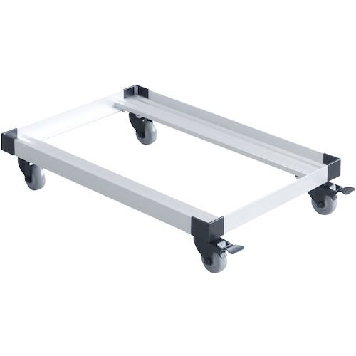 ■SANWA アルミドーリー(コンテナ用台車) 75リットル仕様〔品番:CARTFA975SV〕【5973101:0】[法人・事業所限定][直送元][店頭受取不可]