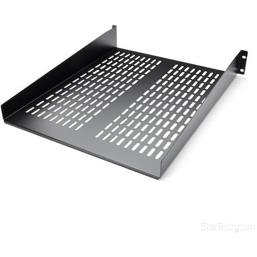 ■StarTech サーバーラック棚板/2U/放熱スリット付き/カンチレバー/耐荷重23kg/奥行56cm/19インチラック〔品番:CABSHELF22V〕【5976377:0】[法人・事業所限定][直送元][店頭受取不可]｜ホームセンターバロー　店