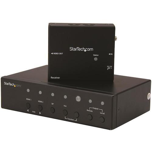 ■StarTech マルチビデオエクステンダー/4K UHD/Cat 5e & 6/HDBaseT対応/最大70m/DP HDMI VGA〔品番:STDHVHDBT〕【5977945:0】[法人・事業所限定][外直送元][店頭受取不可]