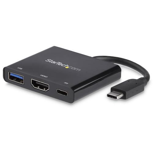 ■StarTech ドッキングステーション/USB-C/4K HDMI/60W PD/1x USB-A/多機能USBマルチハブ〔品番:CDP2HDUACP〕【5977964:0】[法人・事業所限定][直送元][店頭受取不可]