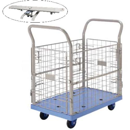 ■ヨドノ 樹脂製ポータブルカー 金網張 ストッパー付〔品番:101PFST〕【6034184:0】[送料別途見積り][法人・事業所限定][外直送][店頭受取不可]