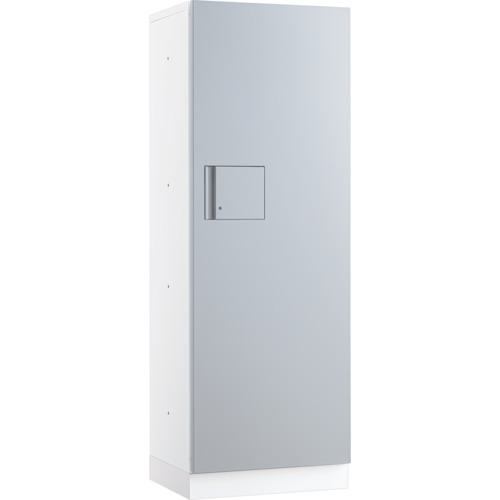 ■DAIKEN 集合住宅向け宅配ボックス 防滴仕様 プッシュ錠タイプ Lボックス×1 本体:ホワイト 扉:シルバーメタリック〔品番:TBXF2LWM〕【6035038:0】[送料別途見積り][法人・事業所限定][外直送][店頭受取不可]