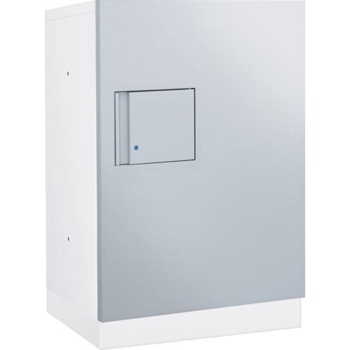 ■DAIKEN 集合住宅向け宅配ボックス 防滴仕様 プッシュ錠タイプ Sボックス×1 本体:ホワイト 扉:シルバーメタリック〔品番:TBXF1SWM〕【6035563:0】[送料別途見積り][法人・事業所限定][外直送][店頭受取不可]