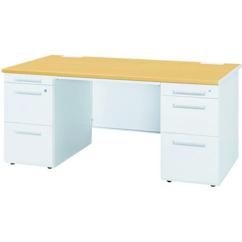 ■トヨスチール 両袖デスク 50SBL-168ABPW ペールアルダー〔品番:50SBL168ABPW〕【6068594:0】[送料別途見積り][法人・事業所限定][外直送][店頭受取不可]｜ホームセンターバロー　店