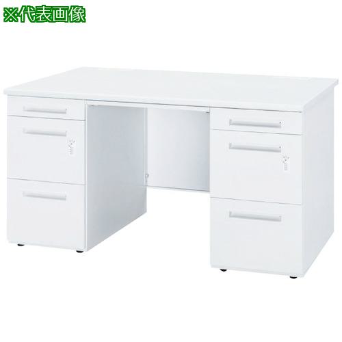 ■トヨスチール 両袖デスク 50SBH-D168AAWW ホワイト ダイヤル錠〔品番:50SBHD168AAWW〕【6068662:0】[送料別途見積り][法人・事業所限定][外直送][店頭受取不可]｜ホームセンターバロー　店