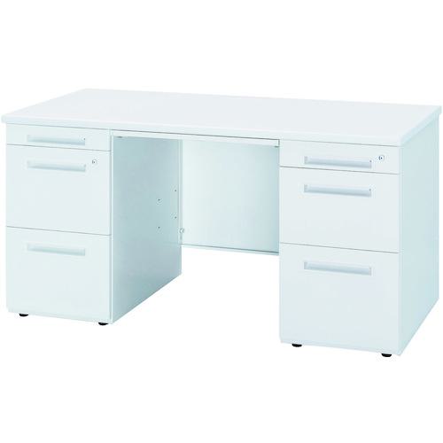 ■トヨスチール 両袖デスク 50SBL-146ABWW ホワイト〔品番:50SBL146ABWW〕【6068664:0】[送料別途見積り][法人・事業所限定][外直送][店頭受取不可]｜ホームセンターバロー　店 87,483円