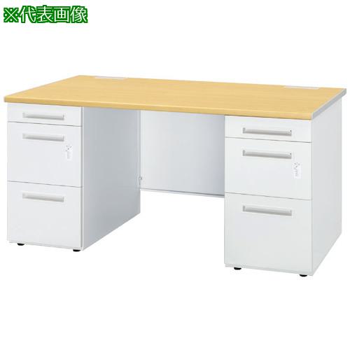 ■トヨスチール 両袖デスク 50SBH-D168ABWW ホワイト ダイヤル錠〔品番:50SBHD168ABWW〕【6070306:0】[送料別途見積り][法人・事業所限定][外直送][店頭受取不可]