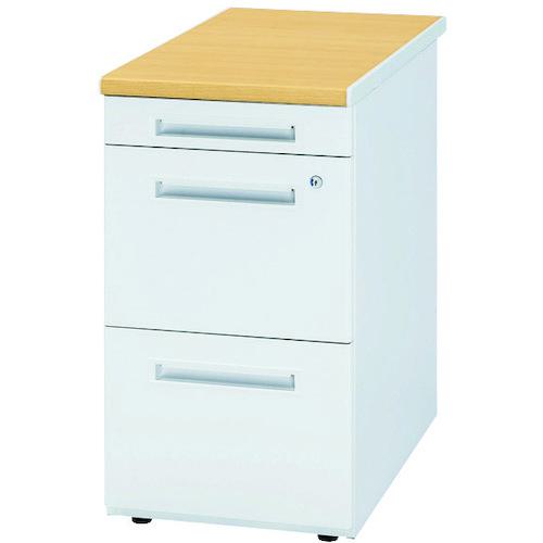 ■トヨスチール 脇デスク(3段) 50SNL-046APW ペールアルダー〔品番:50SNL046APW〕【6092279:0】[送料別途見積り][法人・事業所限定][外直送][店頭受取不可]
