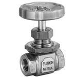 ■Fujikin 黄銅製ニードルバルブ1/4B パネルナット付き〔品番:DH12PBR〕【6093424:0】[送料別途見積り][法人・事業所限定][外直送][店頭受取不可]