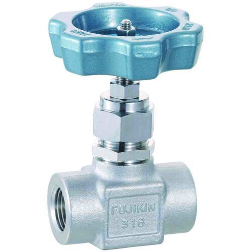 ■Fujikin SUS鋼製ニードルストップバルブUS127LAR〔品番:US127LAR〕【6093510:0】[送料別途見積り][法人・事業所限定][外直送][店頭受取不可]