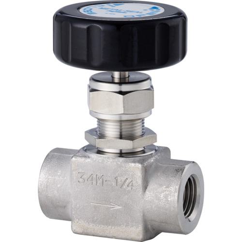 ■Fujikin SUS鋼製ニードルバルブ 34MPaPUH-134〔品番:PUH134PD〕【6096355:0】[店頭受取不可]