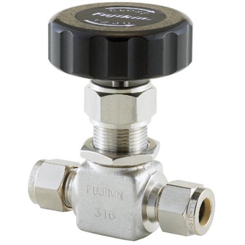 ■Fujikin SUS鋼製ニードルバルブ 16.2MPaPUH-916〔品番:PUH9163.2SHV〕【6096419:0】[送料別途見積り][法人・事業所限定][外直送][店頭受取不可]