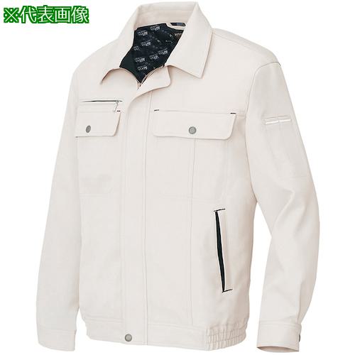 ■アイトス 長袖ブルゾンB(男女兼用)AZ6560 ベージュ×ブラック SS〔品番:AZ6560002SS〕【6096874:0】[送料別途見積り][掲外取寄][店頭受取不可]